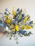 Bouquet jaune et bleu