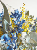 Bouquet jaune et bleu