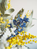 Bouquet jaune et bleu