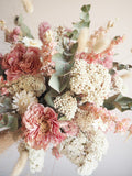 Bouquet rose pêche et blanc
