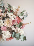 Bouquet pêche et rose poudré