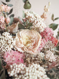 Bouquet pêche et rose poudré