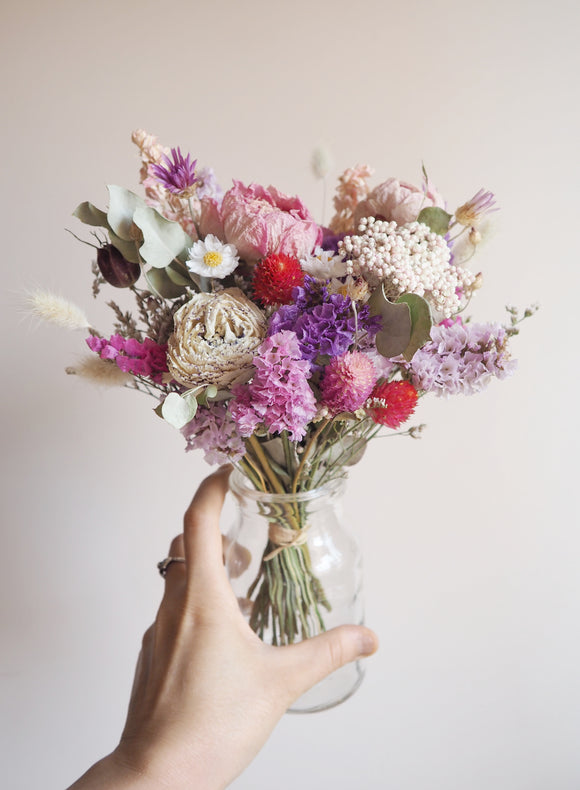 Bouquet + vase ancien