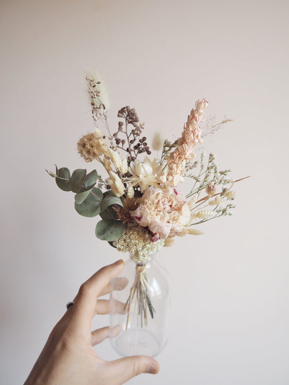 Bouquet + vase ancien