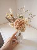Bouquet + vase ancien