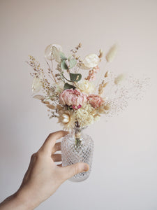 Bouquet + vase ancien