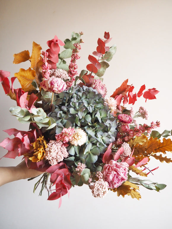 Bouquet bleu et rose