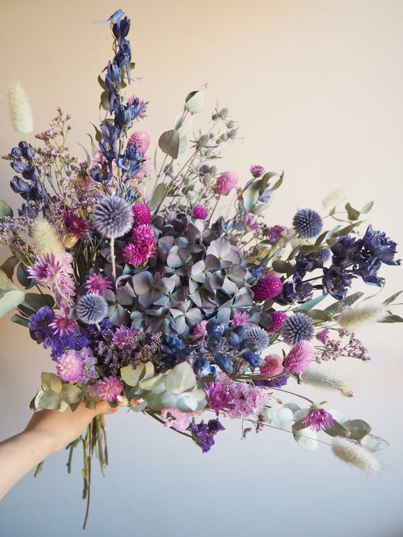 Bouquet bleu et violet