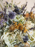 Bouquet vert et bleu
