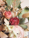 Bouquet rose pêche et blanc