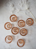 Ensemble de 8 verres à liqueur en verre rose