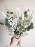 Bouquet vert de gris et blanc