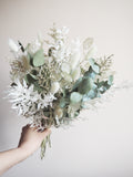 Bouquet vert de gris et blanc