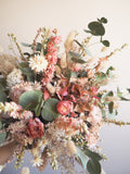 Bouquet rose pêche et blanc