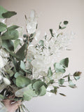 Bouquet vert de gris et blanc