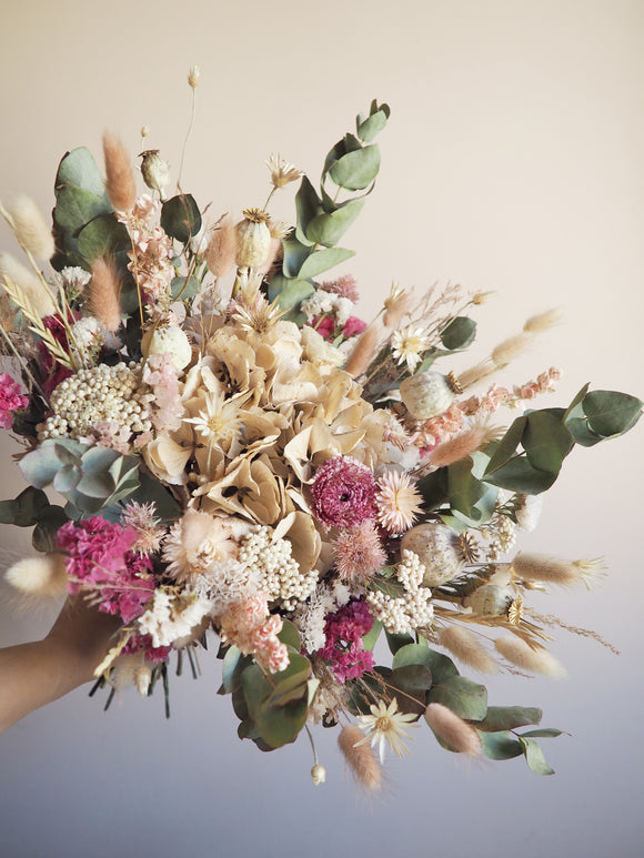 Bouquet beige et vieux rose