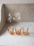 🔴Ensemble de 3 verres anciens roses