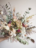 Bouquet vieux rose et bordeaux