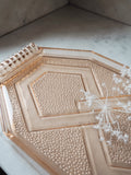 Plateau en verre rose