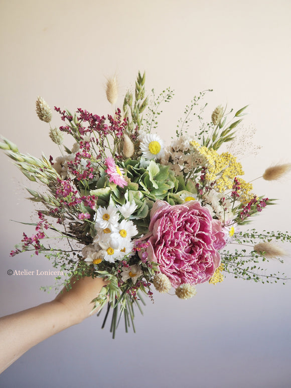 Bouquet rose et jaune