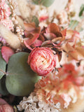 Bouquet rose pêche et blanc