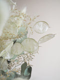 Bouquet vert de gris et blanc