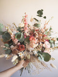 Bouquet rose pêche et blanc