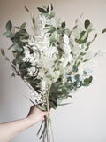Bouquet vert de gris et blanc