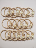 🔴Couronne de fleurs et raphia tressé