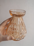 Vase à bulbe en verre rose