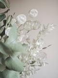 Bouquet vert de gris et blanc
