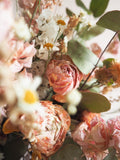Bouquet rose pêche et blanc