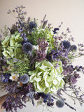 Bouquet vert et bleu
