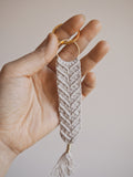 🔴Porte-clefs gris perle